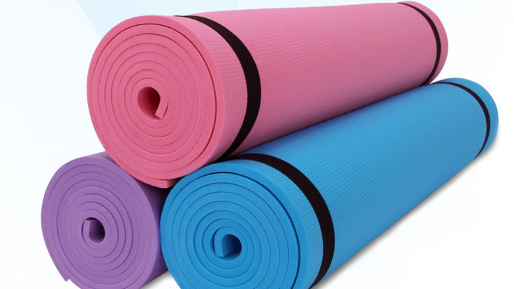 HelloCreate Yoga Mat EVA Non-Slip Fitness Pad Workout Exercise Gym Pilates Meditation Accessory Tool